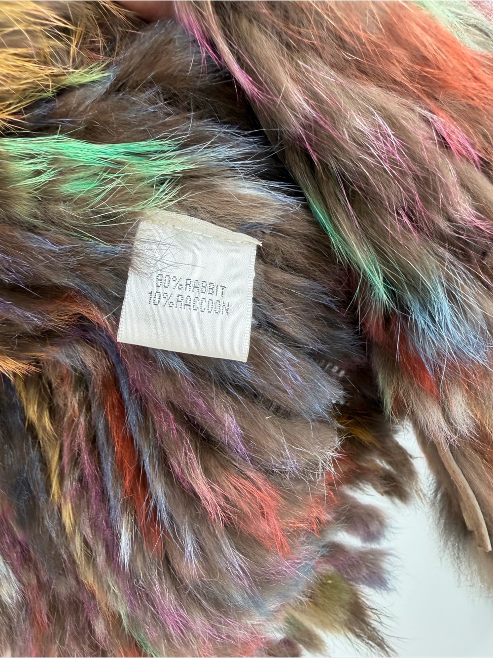 Adore Real Fur Vest Multicolor Boho Festival Luxe XL - Picture 3 of 9
